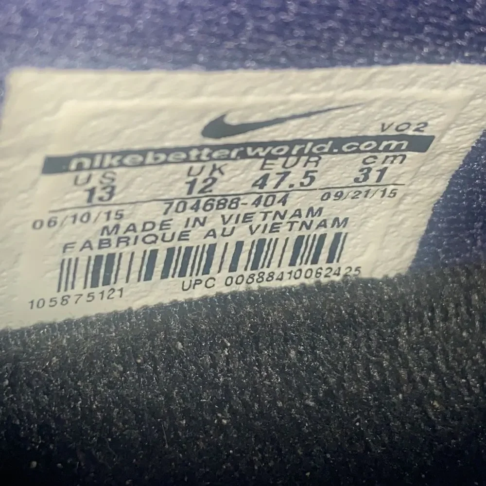Nike Metcon  1 Flywire Rubber 004 Sticky # 704688-404 Men Shoes Size 13